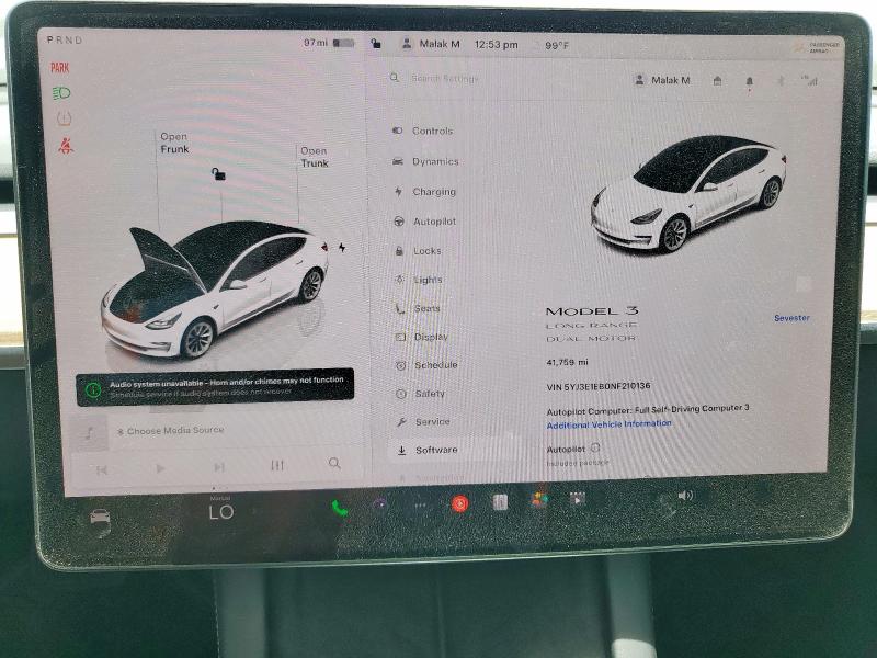2022 TESLA MODEL 3 5YJ3E1EB0NF210136