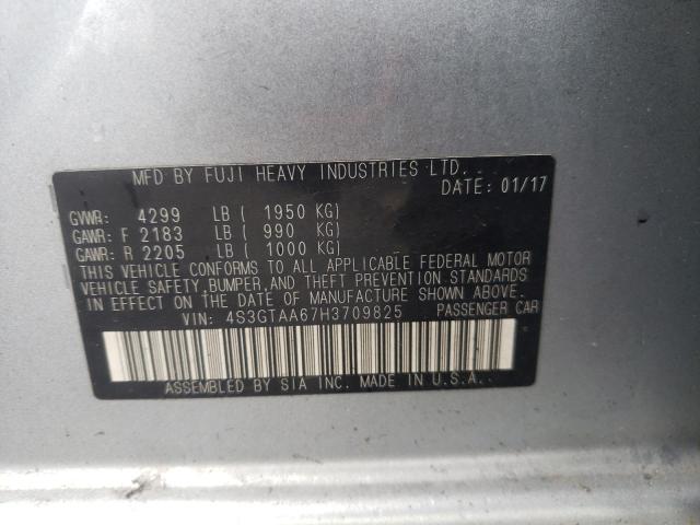 2017 SUBARU IMPREZA 4S3GTAA67H3709825