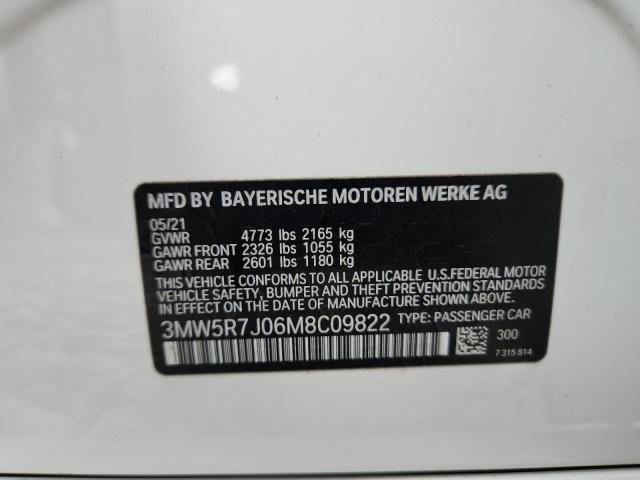 2021 BMW 330XI 3MW5R7J06M8C09822
