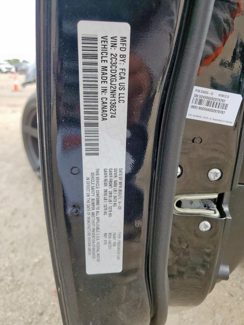2022 DODGE CHARGER SC 2C3CDXGJ2NH136274