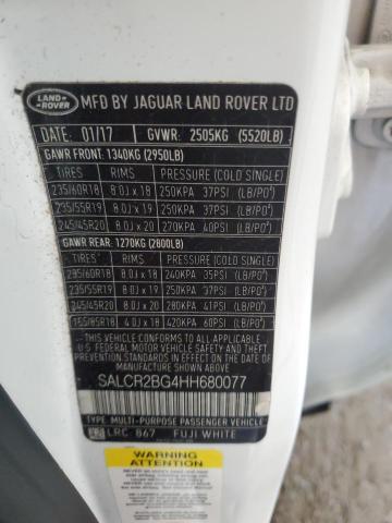 2017 LAND ROVER DISCOVERY SALCR2BG4HH680077