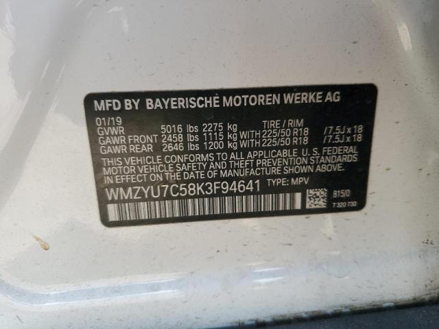 2019 MINI COOPER S E WMZYU7C58K3F94641