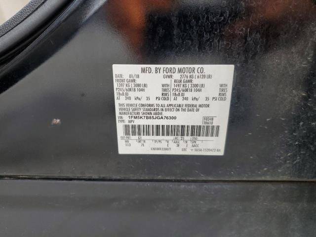2018 FORD EXPLORER 1FM5K7B85JGA76300
