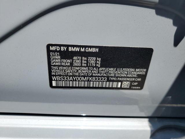 2021 BMW M3 COMPETI WBS33AY00MFK83333