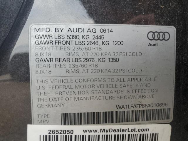 2015 AUDI Q5 PREMIUM WA1LFAFP8FA010696
