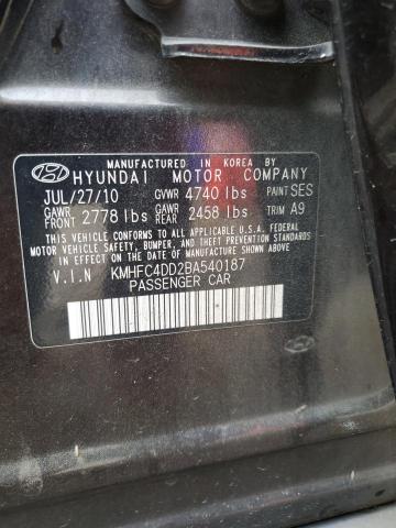 2011 HYUNDAI AZERA GLS - KMHFC4DD2BA540187