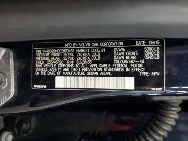 2016 VOLVO XC60 T6 PL - YV4902RM0G2803461