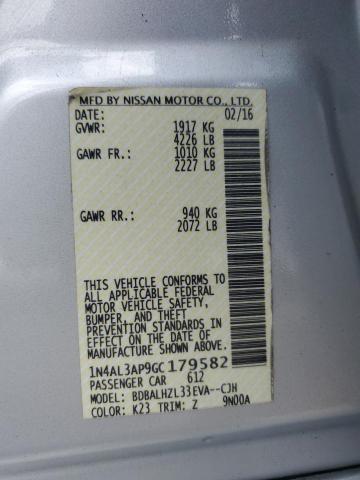 2016 NISSAN ALTIMA 2.5 - 1N4AL3AP9GC179582