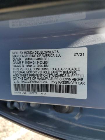 2021 HONDA ACCORD TOURING HYBRID 1HGCV3F97MA019264