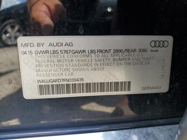 2015 AUDI A8 QUATTRO WAUJGAFD7FN039435