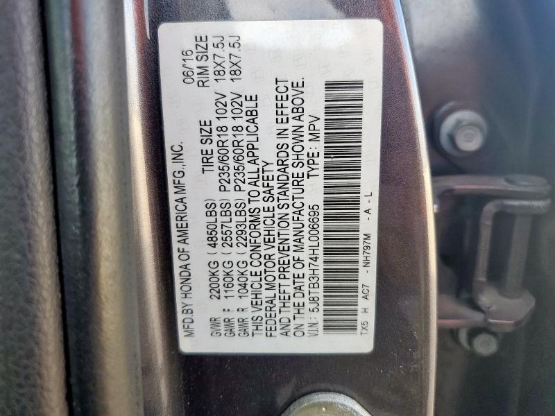 2017 ACURA RDX ADVANCE 5J8TB3H74HL006695