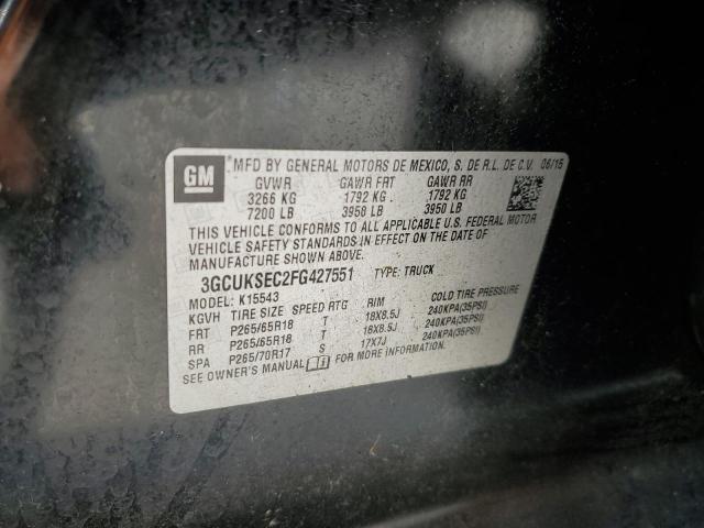 2015 CHEVROLET SILVERADO - 3GCUKSEC2FG427551