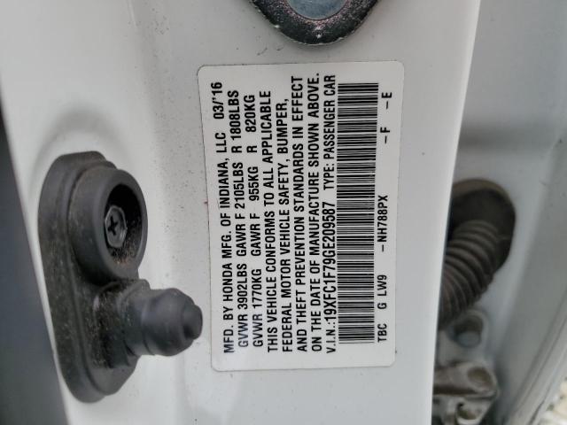 2016 HONDA CIVIC EXL 19XFC1F79GE209587