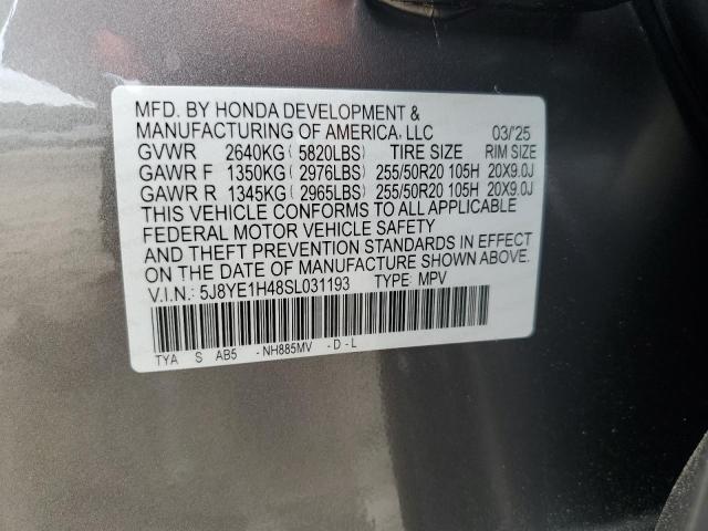 2025 ACURA MDX TECHNO - 5J8YE1H48SL031193
