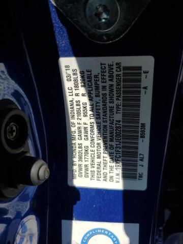 2018 HONDA CIVIC EX - 19XFC1F31JE002874