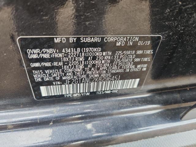 2019 SUBARU CROSSTREK JF2GTANC2K8296451