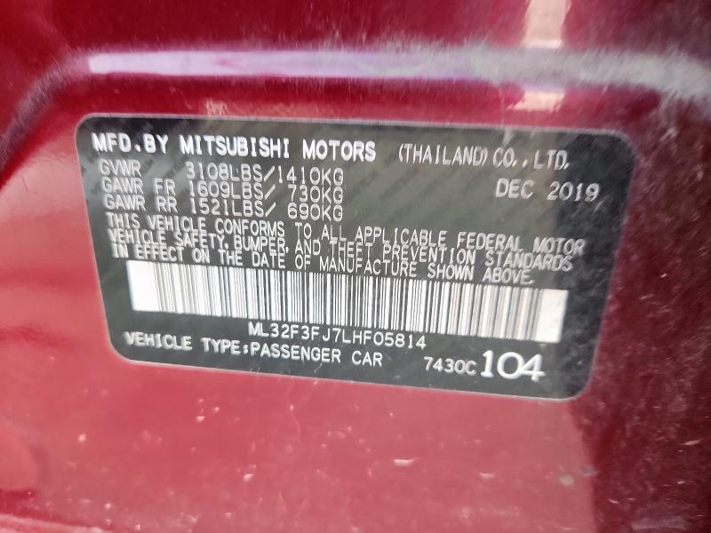 2020 MITSUBISHI MIRAGE G4 ML32F3FJ7LHF05814