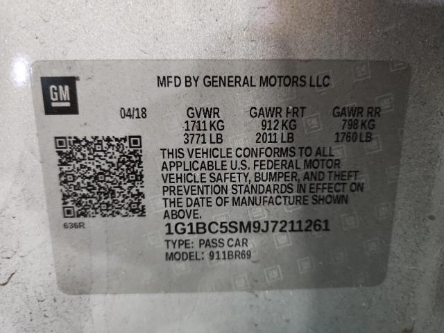 2018 CHEVROLET CRUZE LS 1G1BC5SM9J7211261