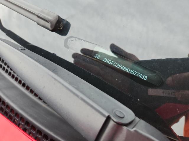 2019 HONDA CIVIC LX 2HGFC2F68KH577433