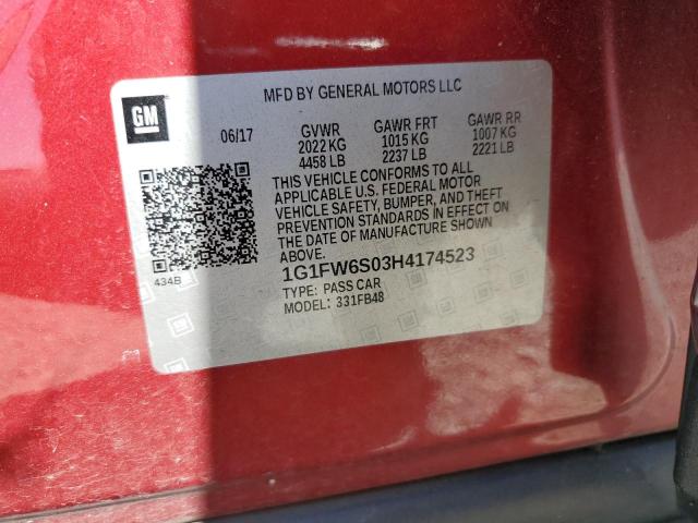 2017 CHEVROLET BOLT EV LT 1G1FW6S03H4174523
