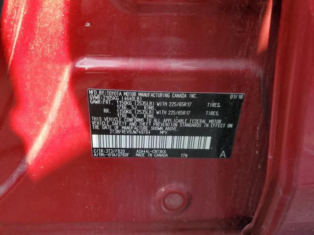2018 TOYOTA RAV4 LE - 2T3BFREV9JW749764