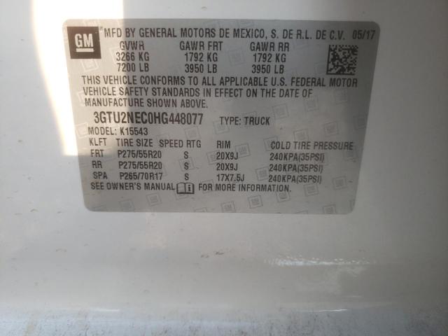 2017 GMC SIERRA K15 3GTU2NEC0HG448077