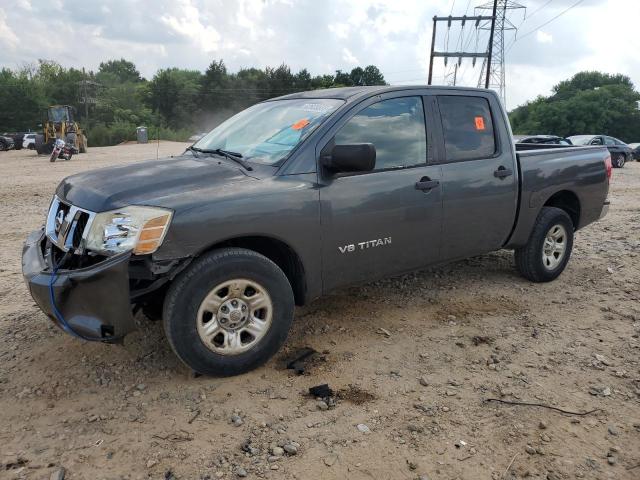 NISSAN TITAN XE 2007 gray crew pic gas 1N6AA07AX7N205612 photo #1