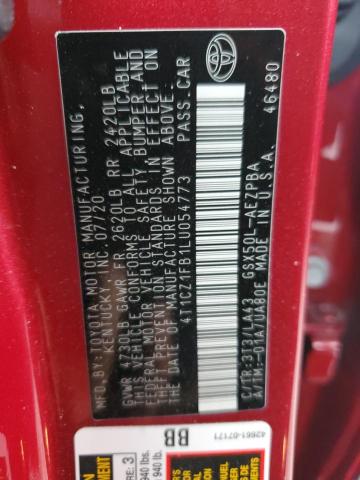 2020 TOYOTA AVALON LIM 4T1CZ1FB1LU054773