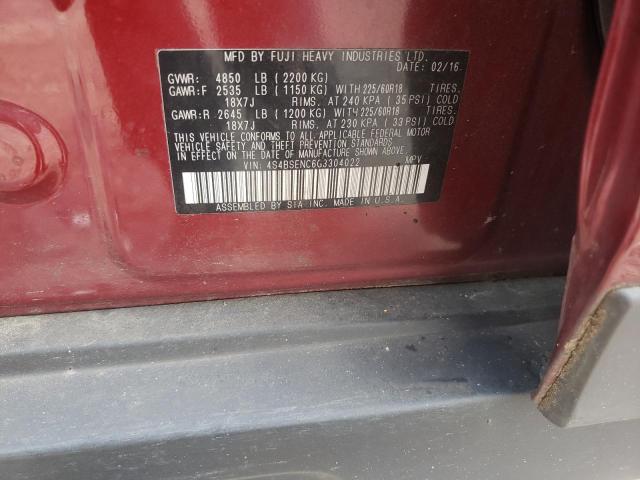 2016 SUBARU OUTBACK 3. 4S4BSENC6G3304022