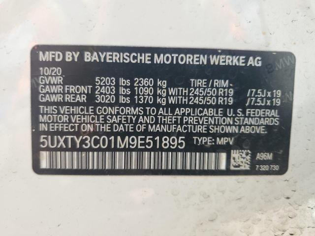 2021 BMW X3 SDRIVE30I 5UXTY3C01M9E51895