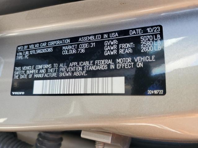 2024 VOLVO S60 PLUS 7JRL12TL5RG305365