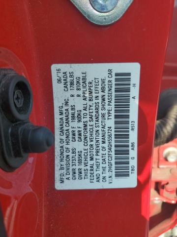 2016 HONDA CIVIC LX 2HGFC2F54GH556724