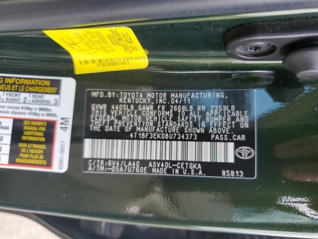 2011 TOYOTA CAMRY BASE - 4T1BF3EK0BU734373