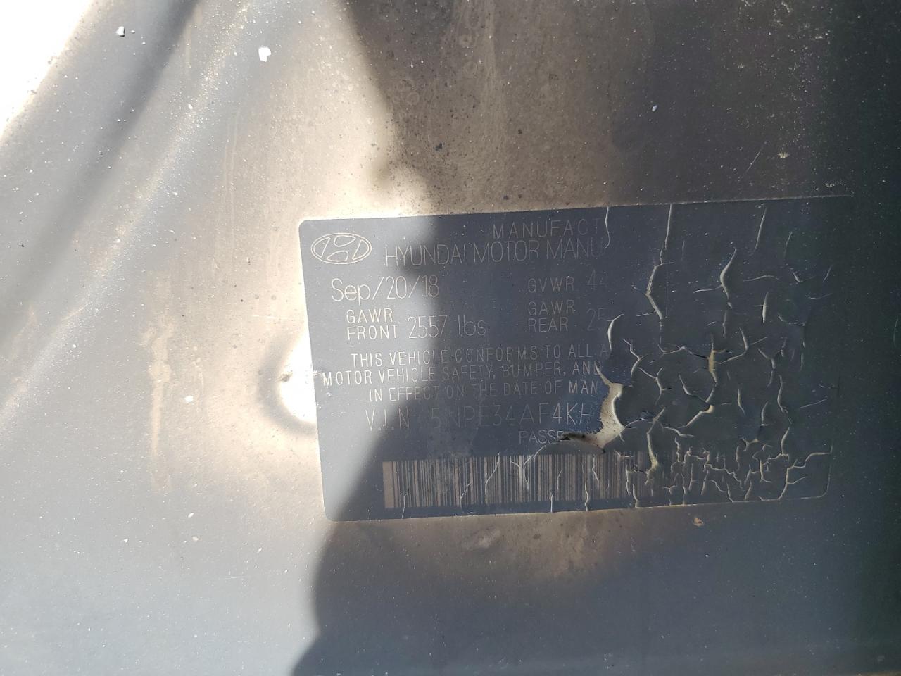 Lot #3305465109 2019 HYUNDAI SONATA LIMITED