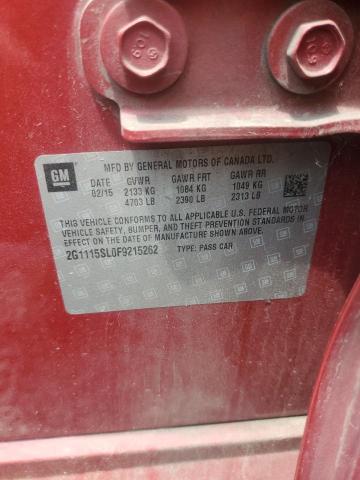 2015 CHEVROLET IMPALA LT 2G1115SL0F9215262