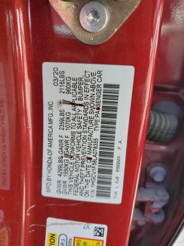 2020 HONDA ACCORD EXL 1HGCV1F58LA078355