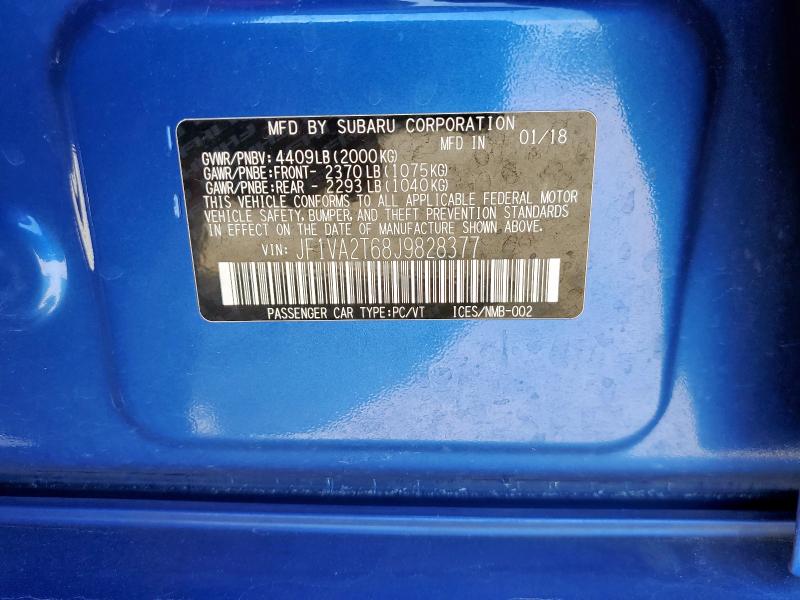 2018 SUBARU WRX STI LI JF1VA2T68J9828377