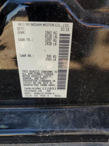 2019 NISSAN ALTIMA SR 1N4BL4CV9KC122801