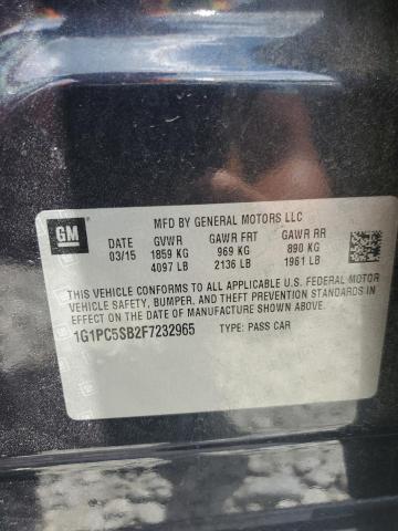 2015 CHEVROLET CRUZE LT - 1G1PC5SB2F7232965