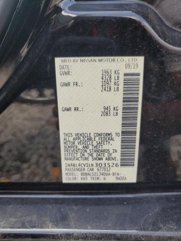 2020 NISSAN ALTIMA SR 1N4BL4CV1LN303526