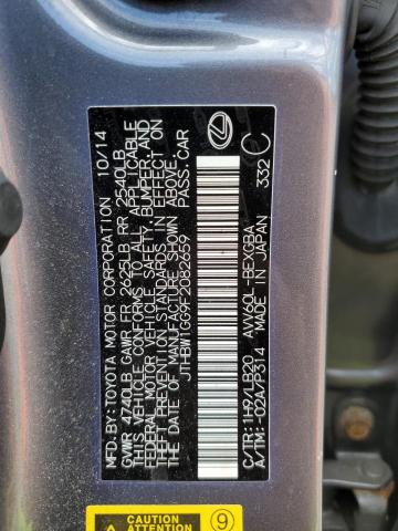 2015 LEXUS ES 300H JTHBW1GG9F2082659