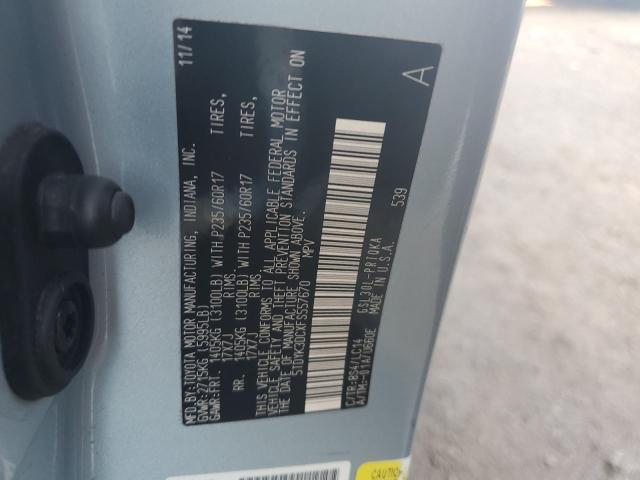 2015 TOYOTA SIENNA XLE 5TDYK3DCXFS557670