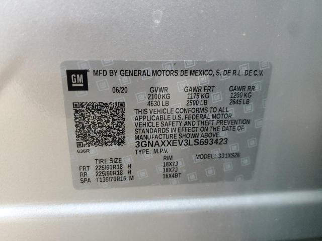 2020 CHEVROLET EQUINOX PR 3GNAXXEV3LS693423