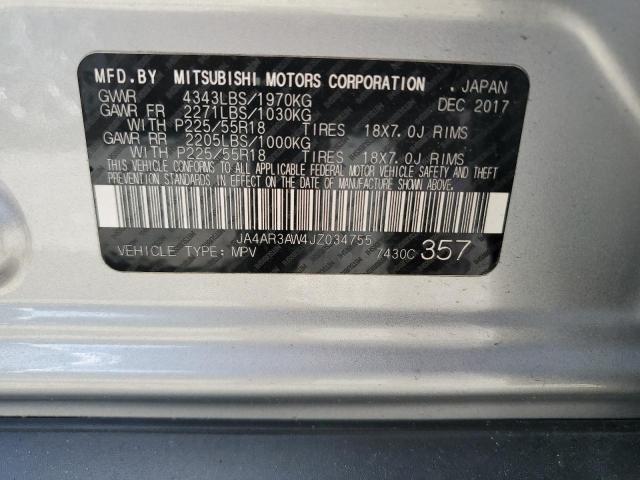 2018 MITSUBISHI OUTLANDER - JA4AR3AW4JZ034755