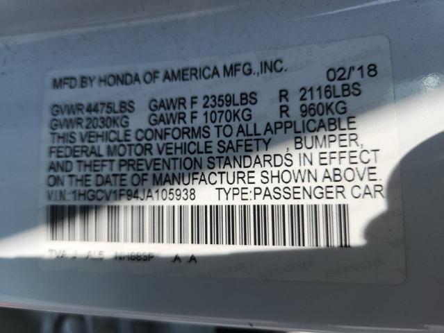2018 HONDA ACCORD TOU 1HGCV1F94JA105938