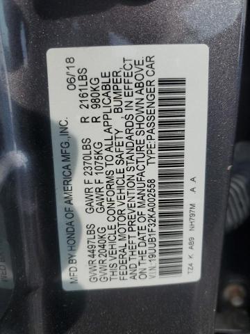 2019 ACURA TLX 19UUB1F32KA002558