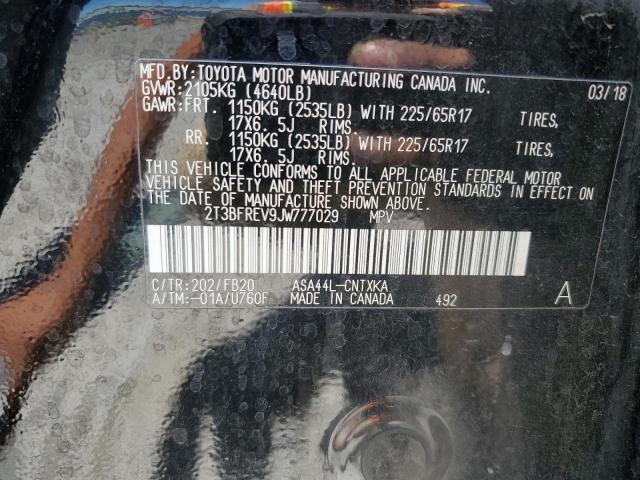 2018 TOYOTA RAV4 LE 2T3BFREV9JW777029