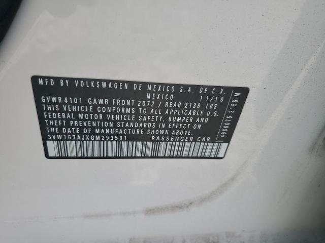 2016 VOLKSWAGEN JETTA S 3VW167AJXGM293591