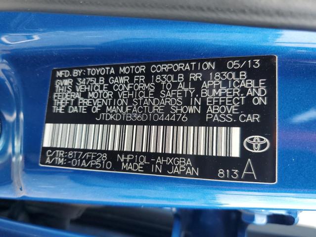 2013 TOYOTA PRIUS C - JTDKDTB36D1044476