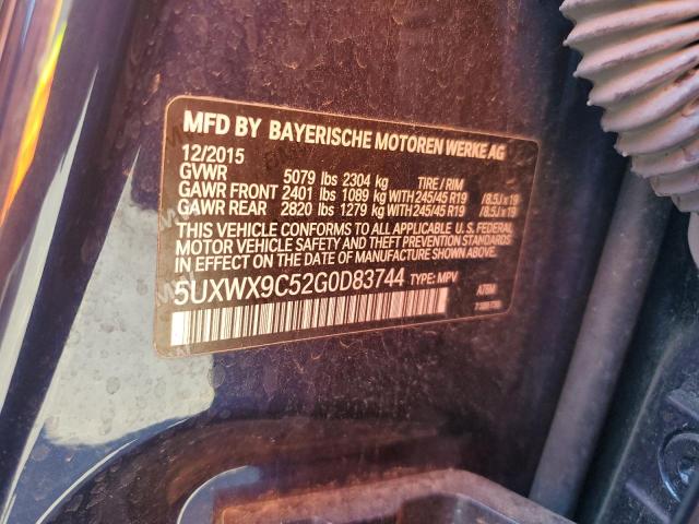 2016 BMW X3 XDRIVE28I 5UXWX9C52G0D83744